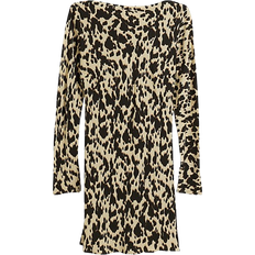 Brown - Short Dresses River Island Leopard Print Shift Mini Dress - Brown