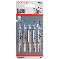 Accessoires voor elektrisch gereedschap uitverkoop Bosch decoupeerzaagbladen [5x] T118A metaal 2608631013