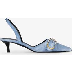 Denim Heels & Pumps Givenchy Voyou slingbacks in washed denim BLUE