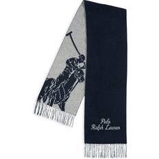 Accessories Polo Ralph Lauren Big Pony Jacquard Scarf Navy/Grey (One Size)