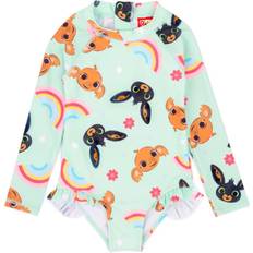 Bing (4-5 Years, Green/Black/Brown) Bing Bunny Girls Sula Frill One Piece Swimsuit One