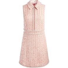 Polyamide Dresses Alice + Olivia Ellis Embellished Zip-Front Mini Dress PEARL BLUSH