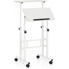 Mobile Standing Height-Adjustable Laptop Cart Writing Desk