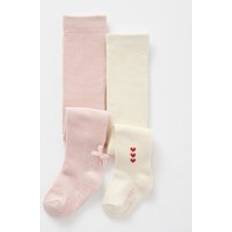 Elastane Pantyhoses Vertbaudet Pack of Pairs of Tights with Fancy Details for Baby Girls rosy