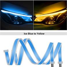 Aihontai 2pcs 12V LED DRL Daytime Running Strip