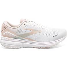 Brooks Women's Ghost 15 Running Shoes, 11, White/Crystal