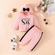 Other Sets Hbdhejl Saverong, Outfit Set For Girls Boys Toddler Big Sister Little Sister Matching Outfit Baby Letter Graphic Long Sleeve Hoodies Sweatshirt Tops Pants Set Pink 3-6 Months