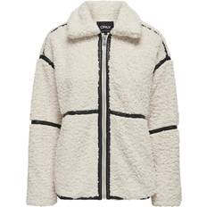 Damen - Weiß Jacken Only Paris Teddy Jacket - White/White Sand