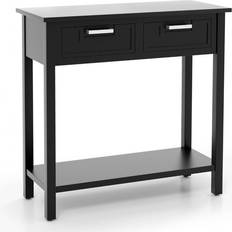 Costway Retro Black Console Table 35x80cm