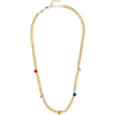 Missoma Jelly Heart 18kt Gold-plated Chain Necklace Multicoloured One