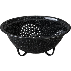 Granite Ware Speckled Black Colander 8.6"