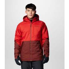 Men - Pink Jackets Columbia Snowy Summit Full-Zip Hooded Jacket - Sail Red/Spice