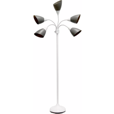 Lighting Simple Designs Contemporary Multi 5 Head Gray Floor Lamp 67"