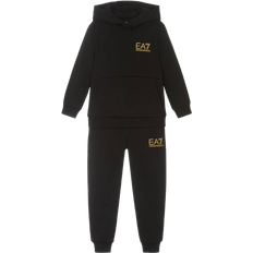 Ea7 barn Barnkläder EA7 Boy's Cotton Tracksuit - Black