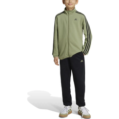 Adidas Junior Essentials French Terry Tracksuit - Tent Green/Black (IX9507)