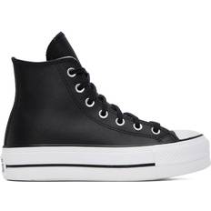 Converse Chuck Taylor All Star Leather Platform - Black/Black/White