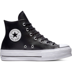 Converse Women Shoes Converse Chuck Taylor All Star Leather Platform High Top W - Black/White