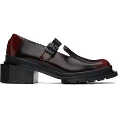 45 - Schnürung Loafers Dr. Martens Maybole Square Toe Leather Mary Jane - Black/Cherry Red/Arcadia