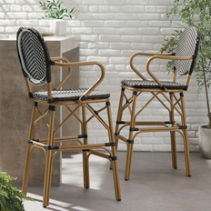 Metals Stools Bayou Breeze Bravyn 29.25" Counter 45.66" H x 22.04" W x 21.65" D Seating Stool