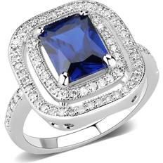 Alamode Jewelry Ring - Silver/Blue