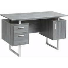 Silver - Wood Writing Desks Everly Quinn 29.75 H X 51.25 W X 23.25 D Writing Desk