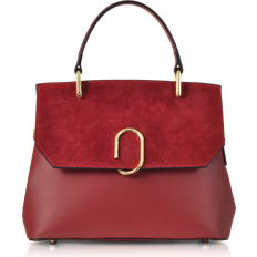 Le Parmentier Thais Suede and Leather Satchel Bag