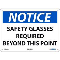 Workplace Signs on sale Global Industrial Notice Safety Glasses 10x14 Aluminum