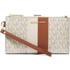 Michael Kors MICHAEL Michael Kors Jet Set Double Zip Wristlet Handbags Vanilla/Luggage One Size