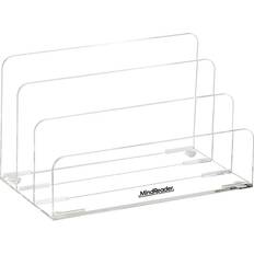 Desktop Organizers Mind Reader 3-Compartment Acrylic Desk Organizer - Clear