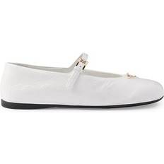 Prada Women Ballerinas Prada Women's Patent Leather Ballerinas - White