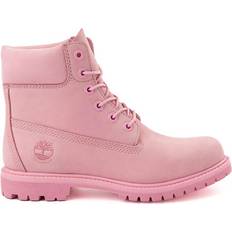 Pink - Women Lace Boots Timberland Premium 6" Boot - Prism Pink