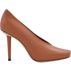 Burberry Heels & Pumps Burberry Dark Amber Lambskin Diamond Toe Heels - Orange