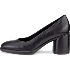 Ecco 43 Pumps ecco Sculpted LX 55 Escarpins En Cuir À Talon Carré - Noir