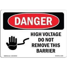 Office Supplies SignMission OSHA Danger Sign 12 x 18 in - High Voltage