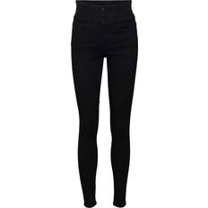 Vero Moda Donna Super High Rise Skinny Fit Jeans - Black/Black Denim