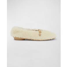 42 ⅔ Zapatos bajos Ferragamo Fluffy Ballet Flats - Mascarpone