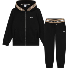 BOSS Kid's Logo Print Tracksuit - Black