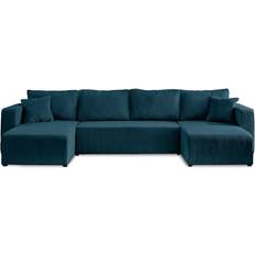 Canapé-Lit - Noir Canapés Lisa Design Topaze Slate Blue Sofa 320cm