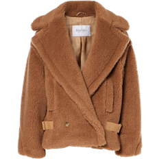 Max mara teddy Max Mara Vanadio Teddy Fabric Biker Jacket - Camel