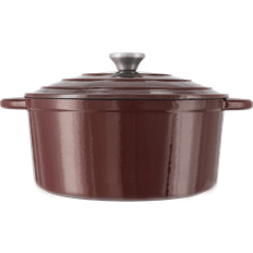 Nordwik Cast Iron Pot Round 5 L Burgundy with lid