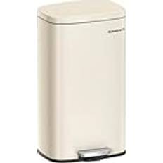 Songmics Kitchen Pedal Rubbish Bin 30L Sand Beige