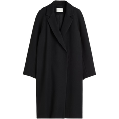 Elastan/Lycra/Spandex Kappor & Rockar H&M Double Dreasted Mini Coat - Black