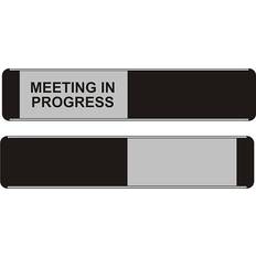 SECO Adhesive Meeting in Progress Sliding Sign 10" x 2" (OF141)