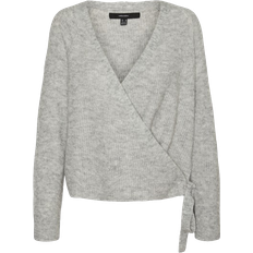 Vero Moda Filuca Knitted Cardigan - Grey/Light Grey Melange