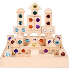 Wooden Blocks Private Label Wooden Gem Building Blocks Set 50pcs