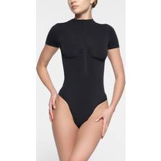 Shapewear & Under Garments SKIMS Zip Front T-Shirt Thong Bodysuit - Black