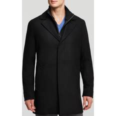 Elastane/Lycra/Spandex - Men Coats Cole Haan Melton Classic Topper Coat - Black