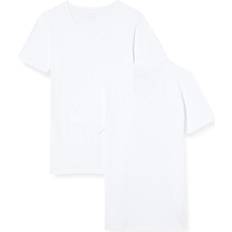 Schiesser T-shirts Schiesser Deep V-Neck T-Shirt - White