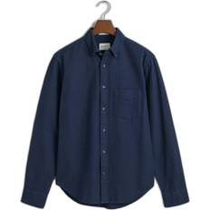 Clothing Gant Regular Fit Flannel Herringbone Shirt - Evening Blue