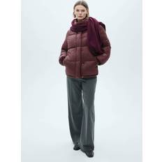 Mango Jackets Mango Pocket Quilted Jacket - Maroon